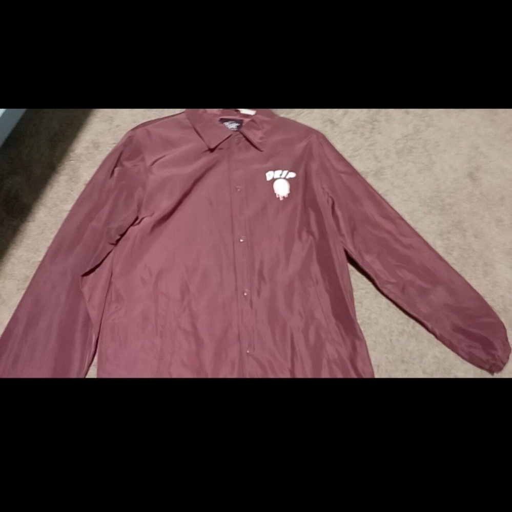 Bergundy button up jacket